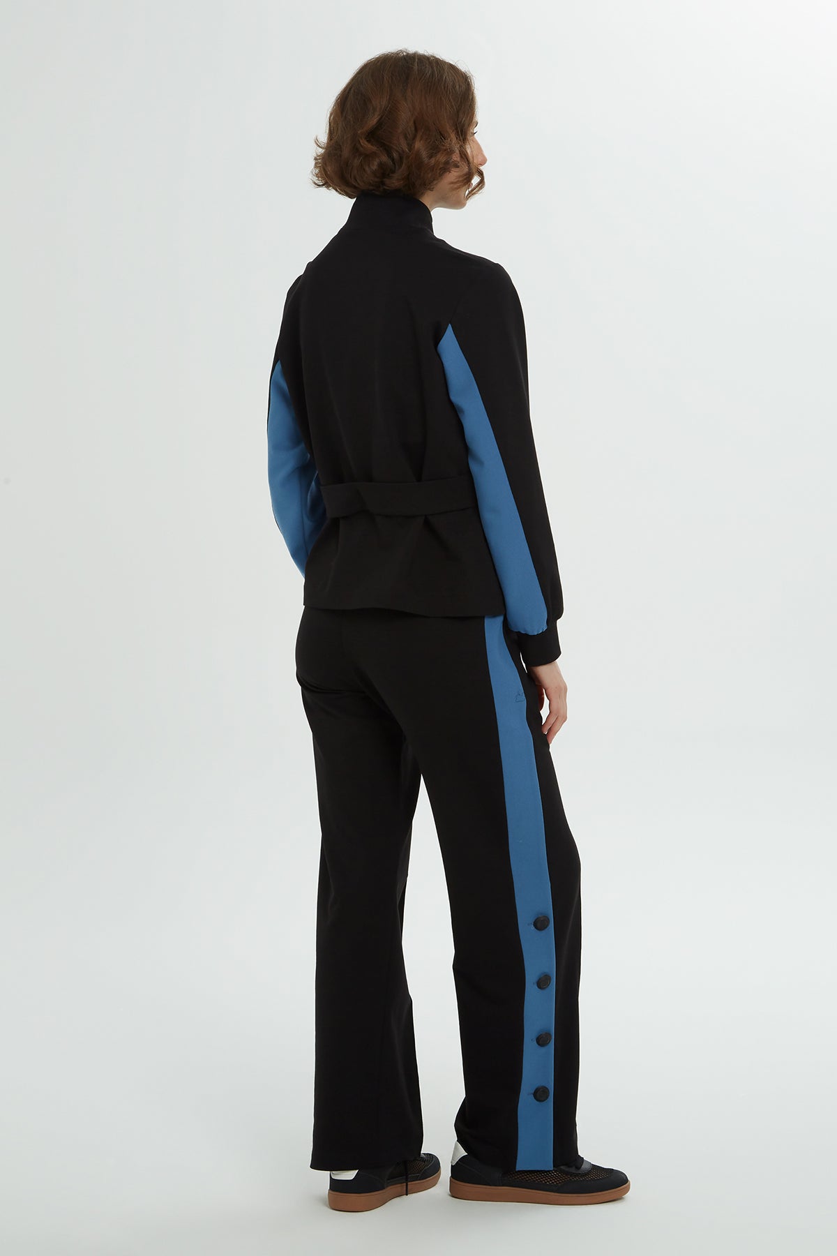 Black Waist-Detail Tracksuit