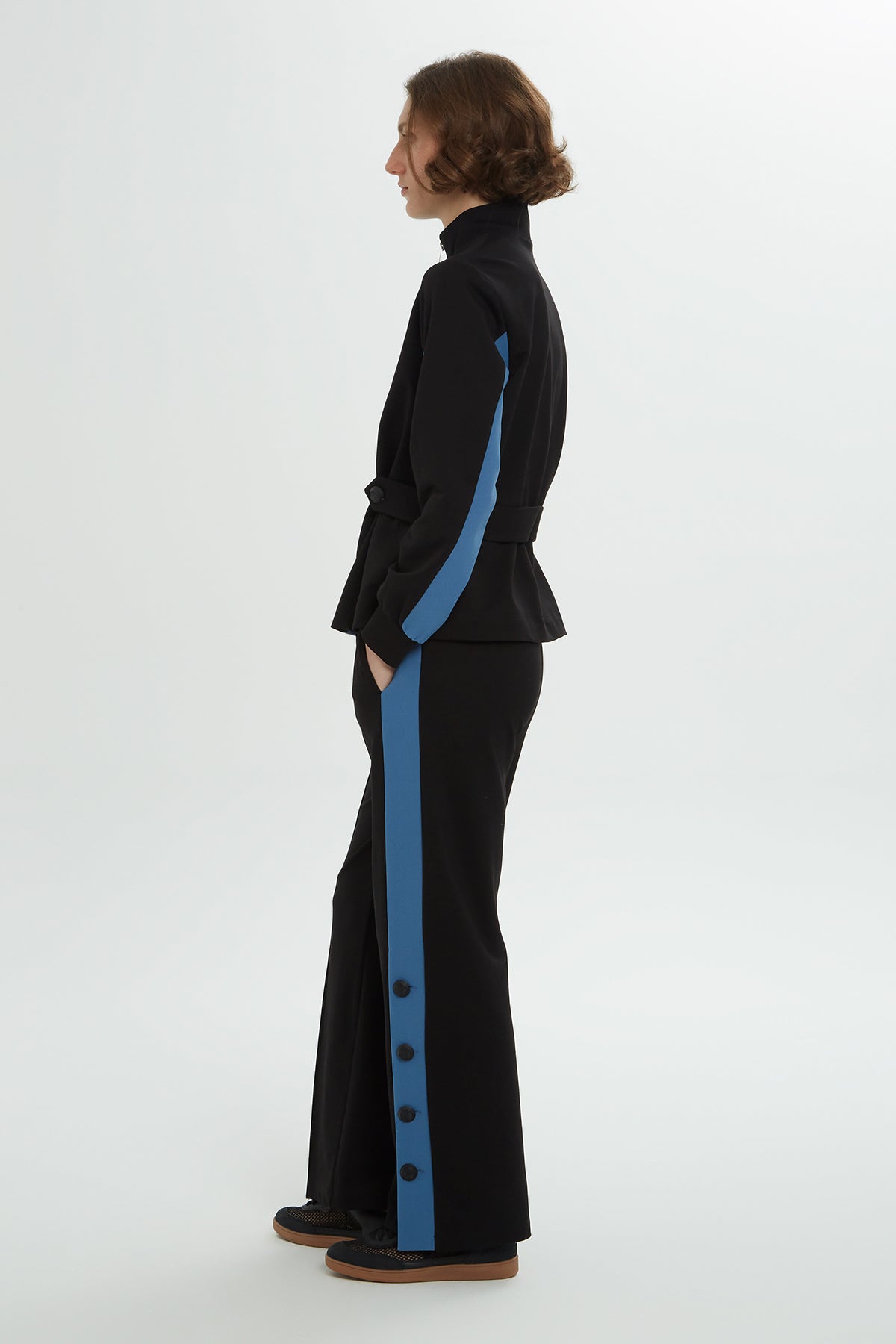 Black Waist-Detail Tracksuit
