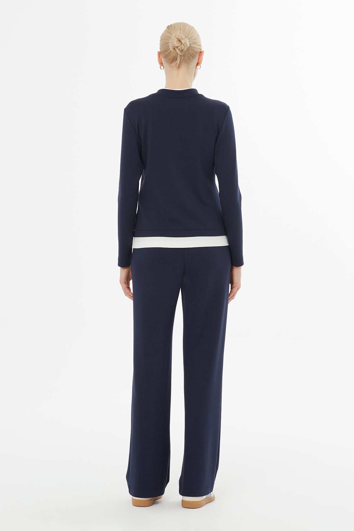 Navy Tracksuit Set with Elastic Waistband