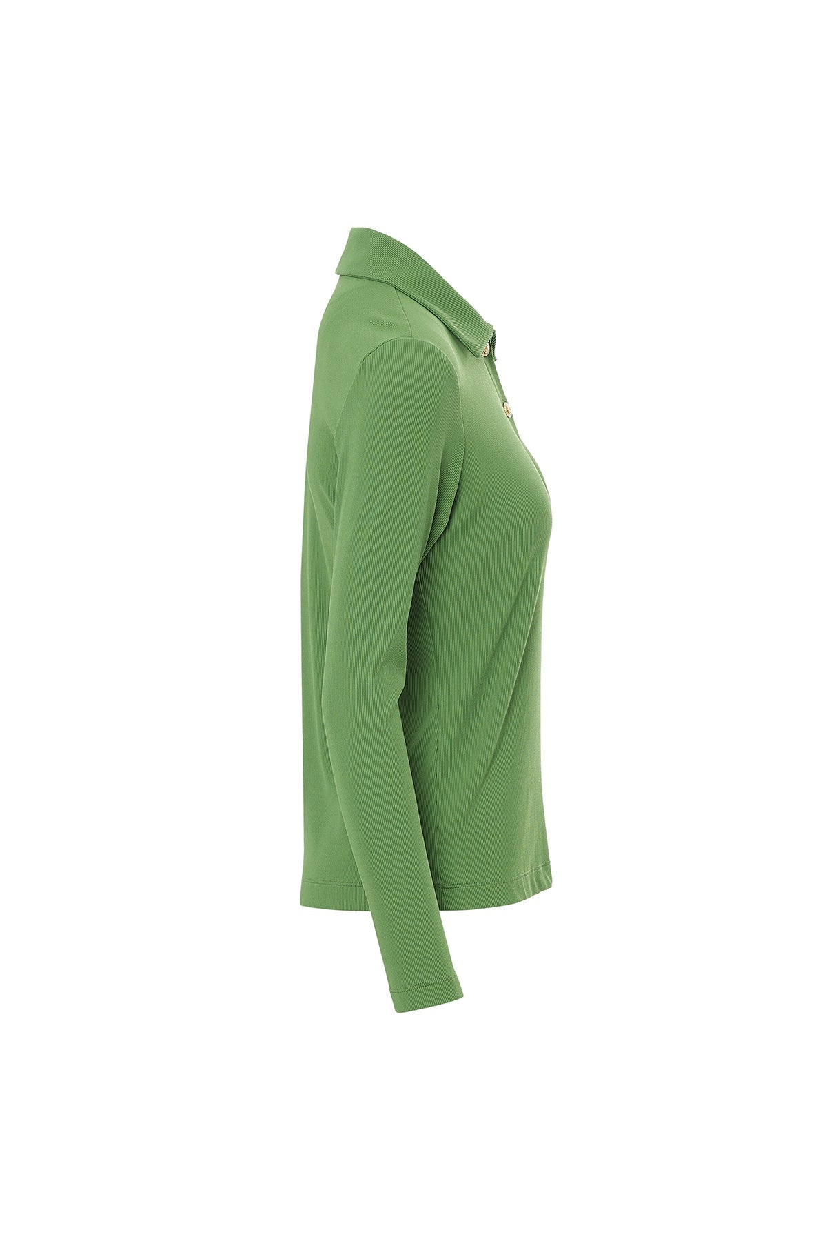 Green Collared Buttoned T-Shirt