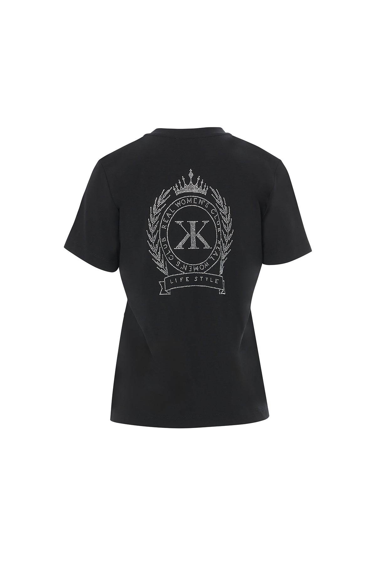 Black Front-Zipper T-Shirt