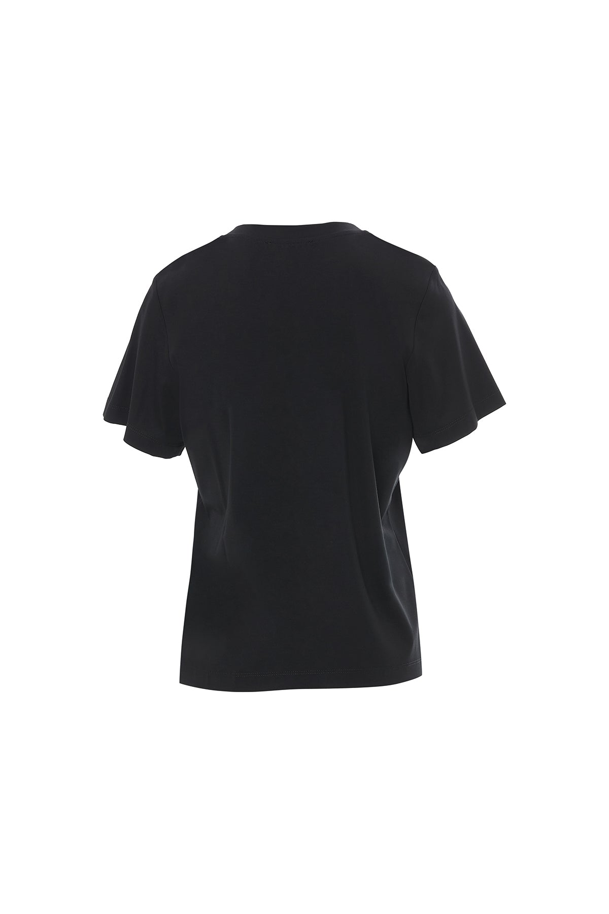 Black T-Shirt with Brooch Details