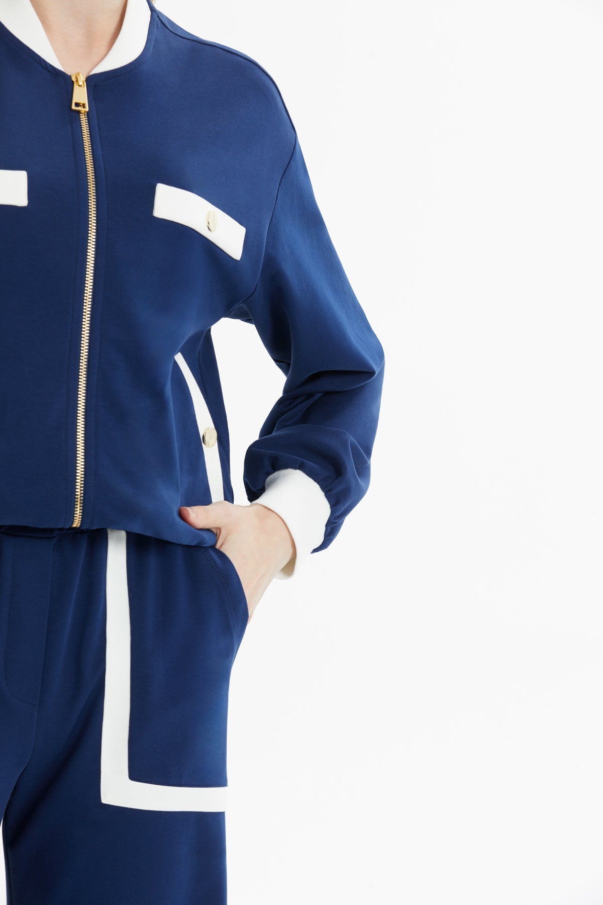 Tracksuit With Stripe Details