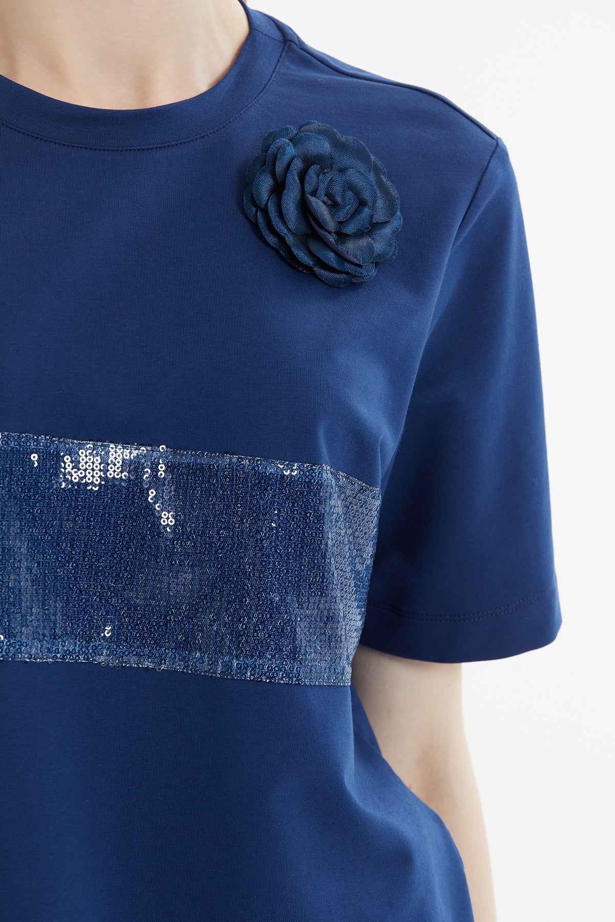 Navy Sequin-Detail Tracksuit
