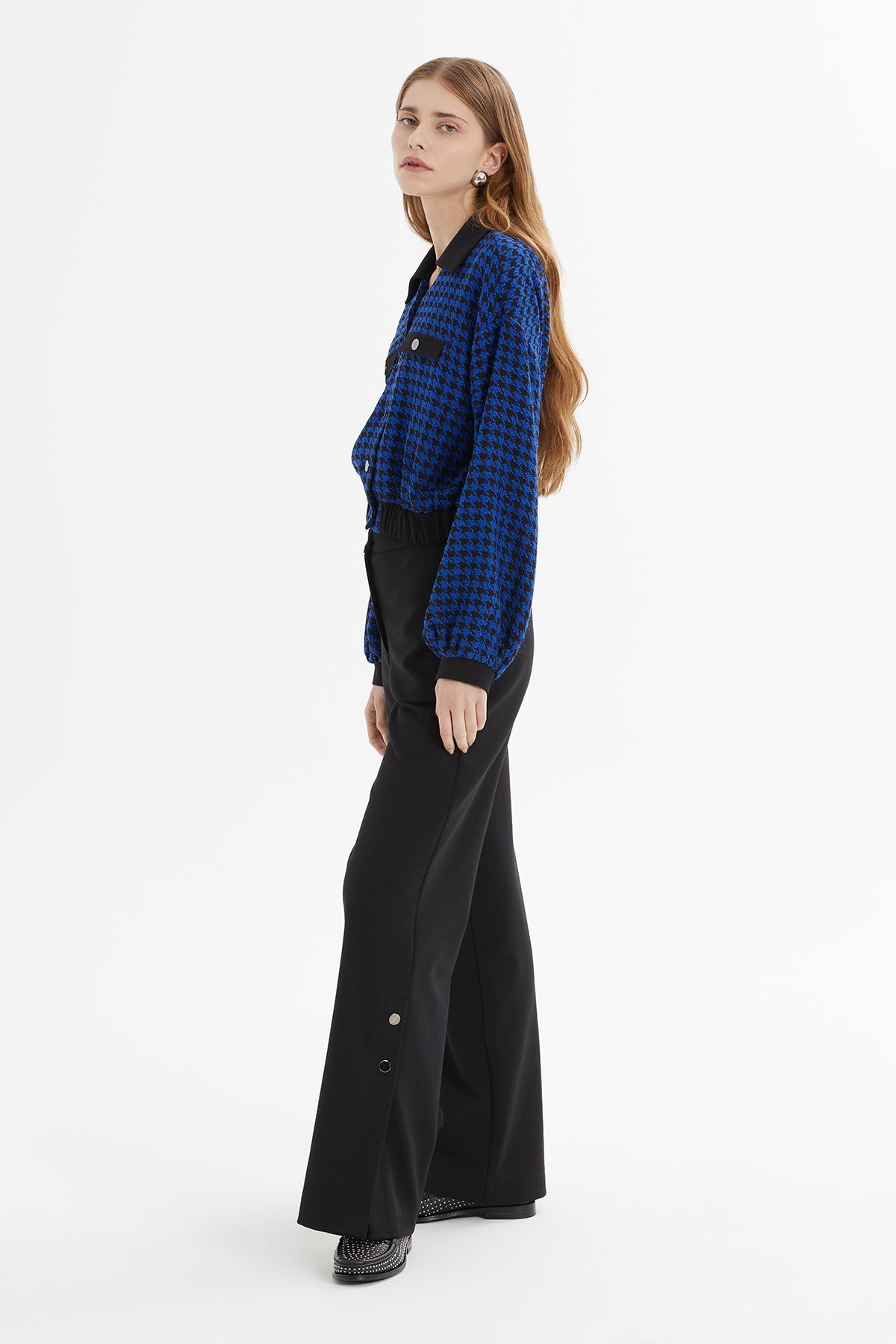 Blue Plaid Jacket Co-Ord Set