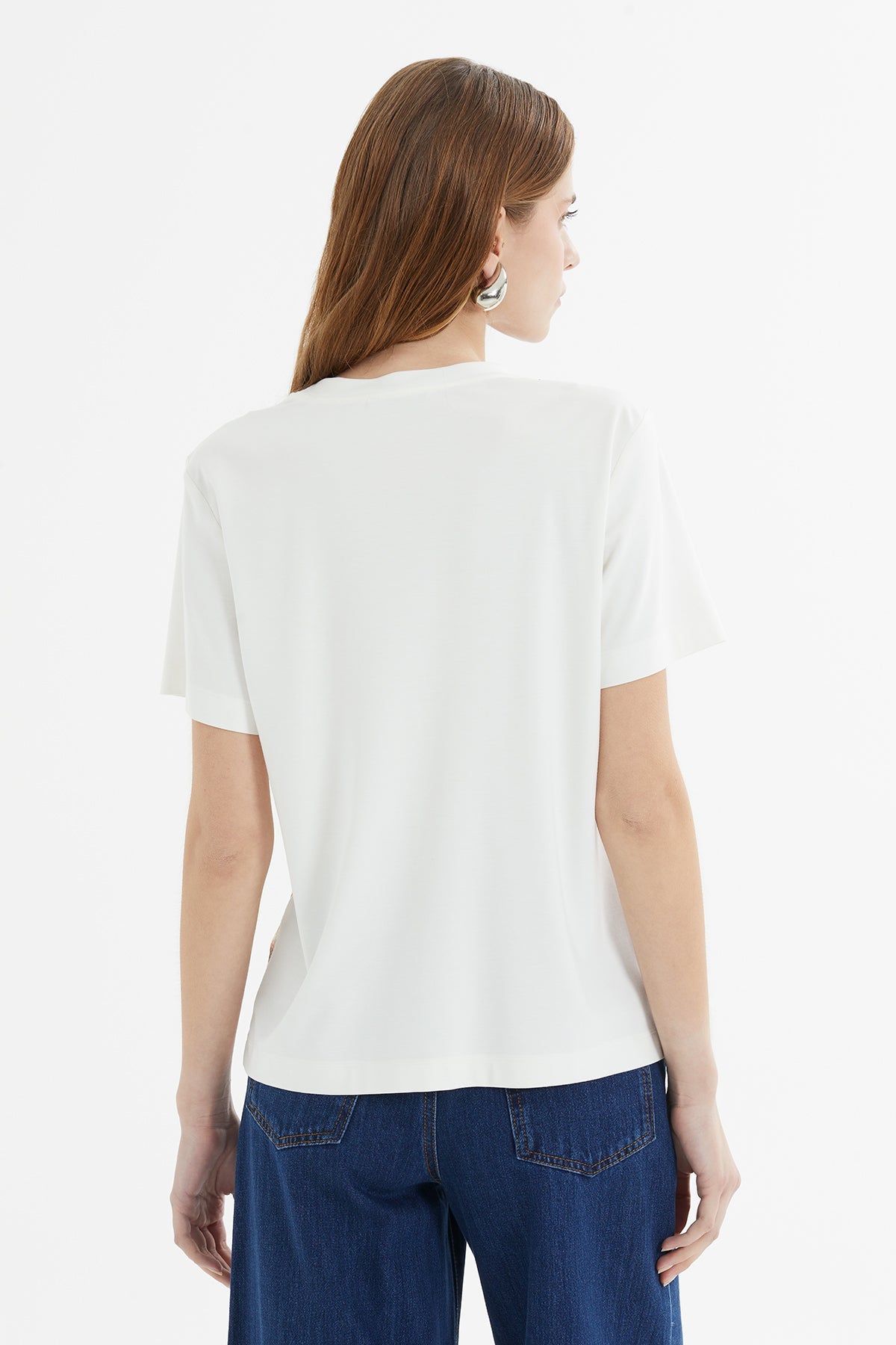 Ecru Sequin T-Shirt