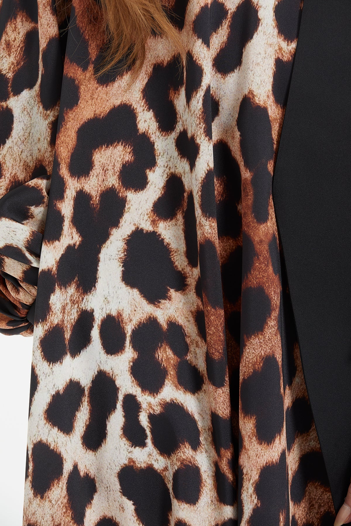 Leopard Print Tie Detail Midi Dress