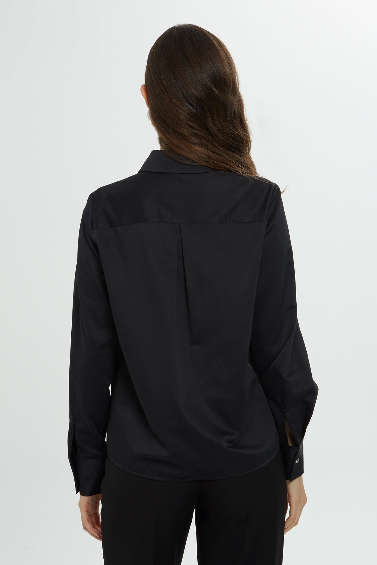 Black Ruffled Shirt