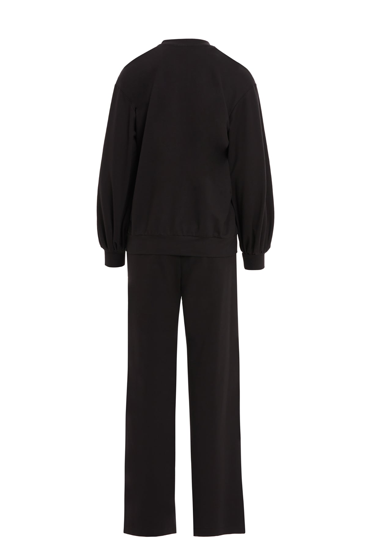 Black Brooch-Detail Tracksuit