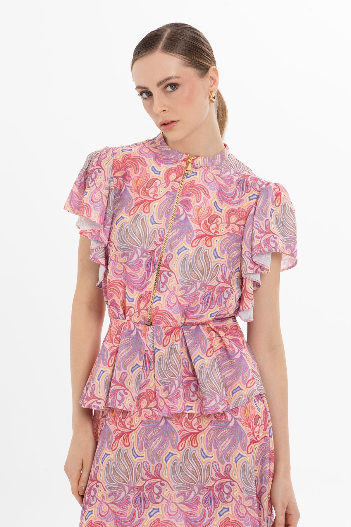 Set with Patterned Skirt