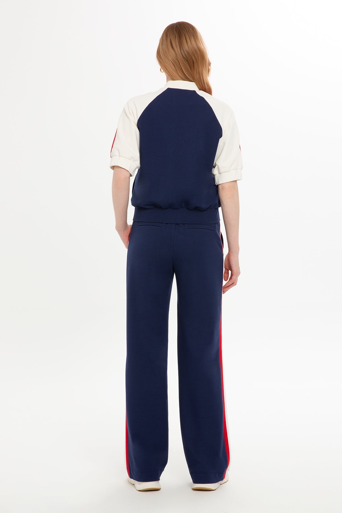 Tracksuit with Stripe Detail Half Sleeves