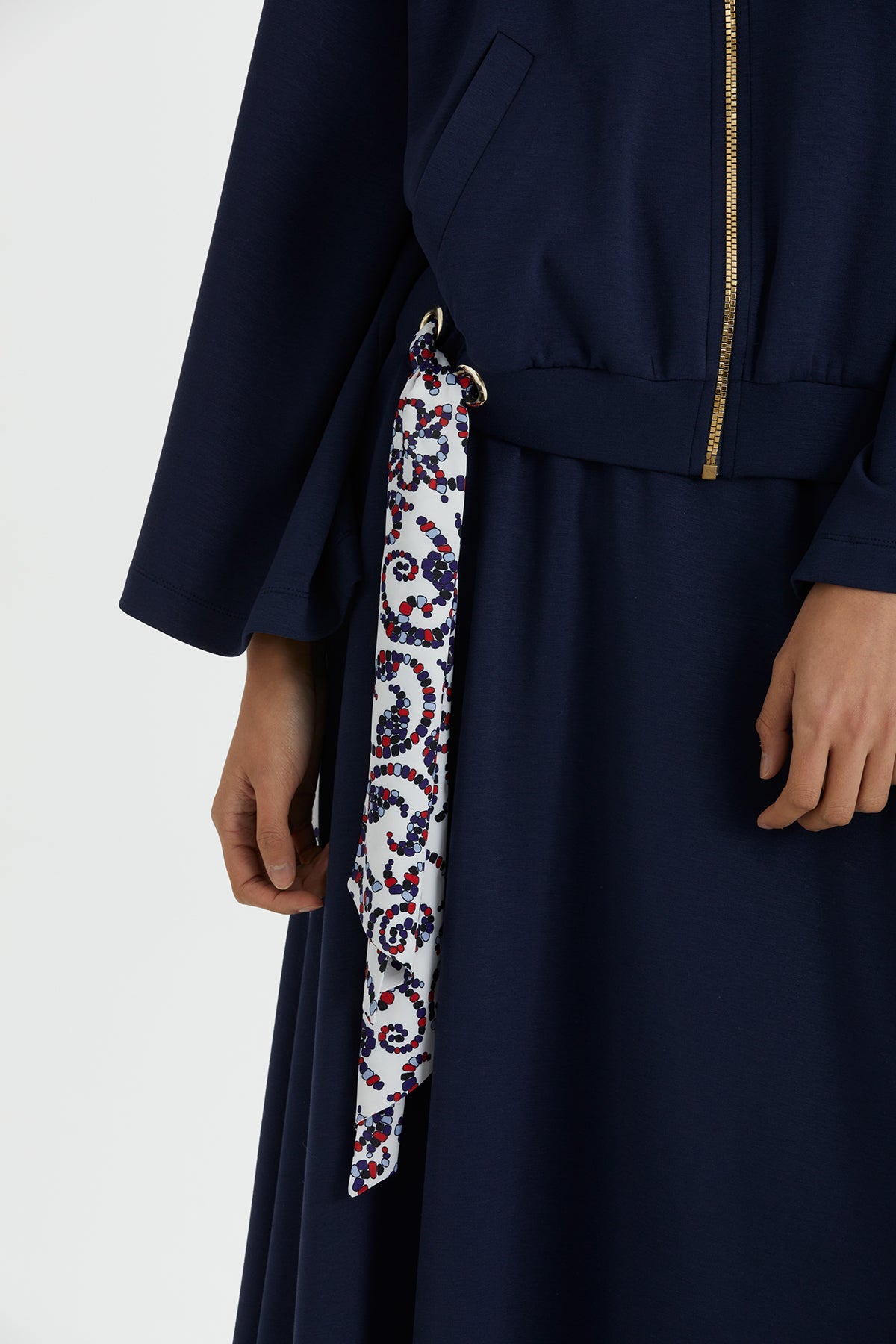 Batwing Sleeve Jacket and Skirt Sweatshirt Set