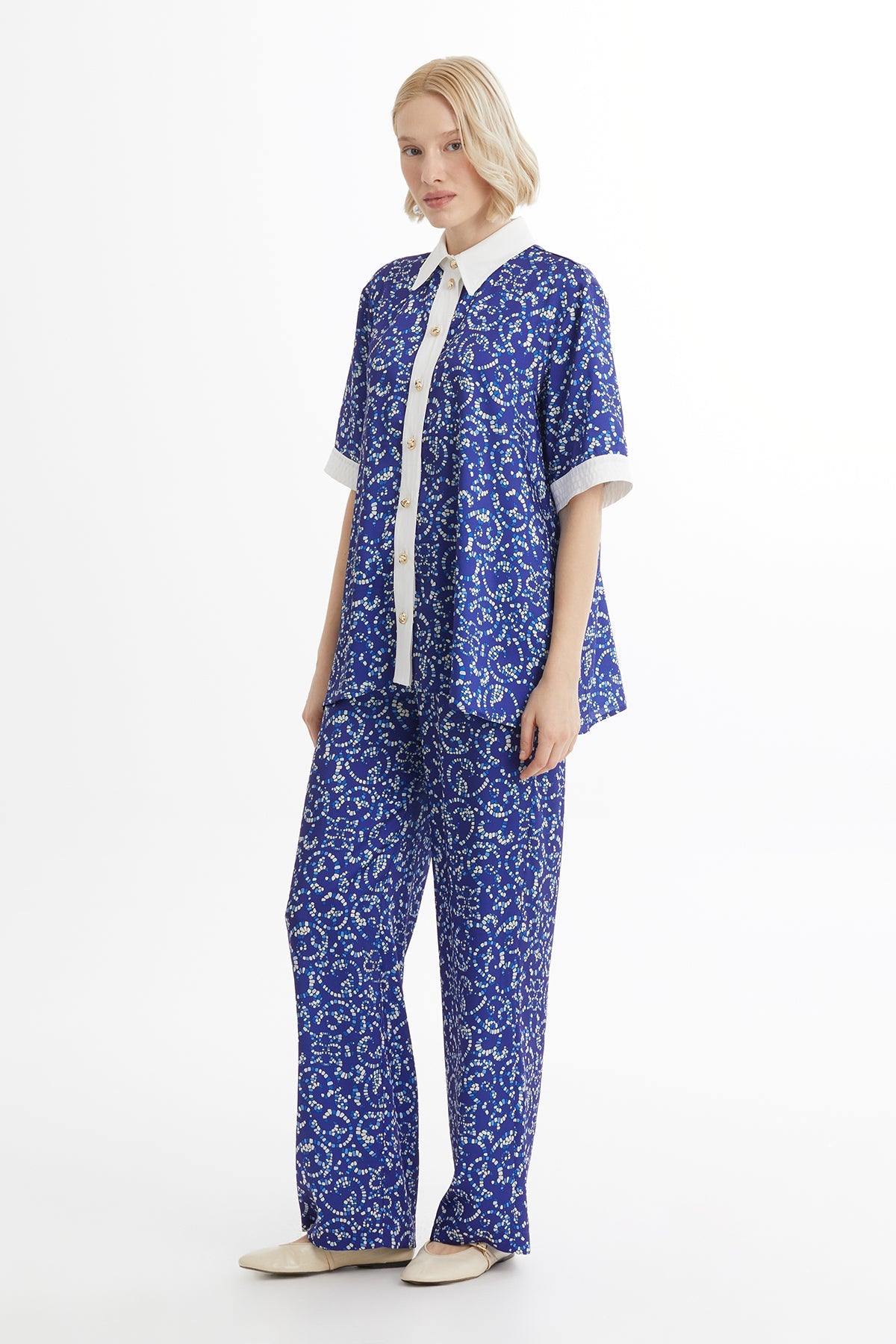 Patterned Elastic Waist Set