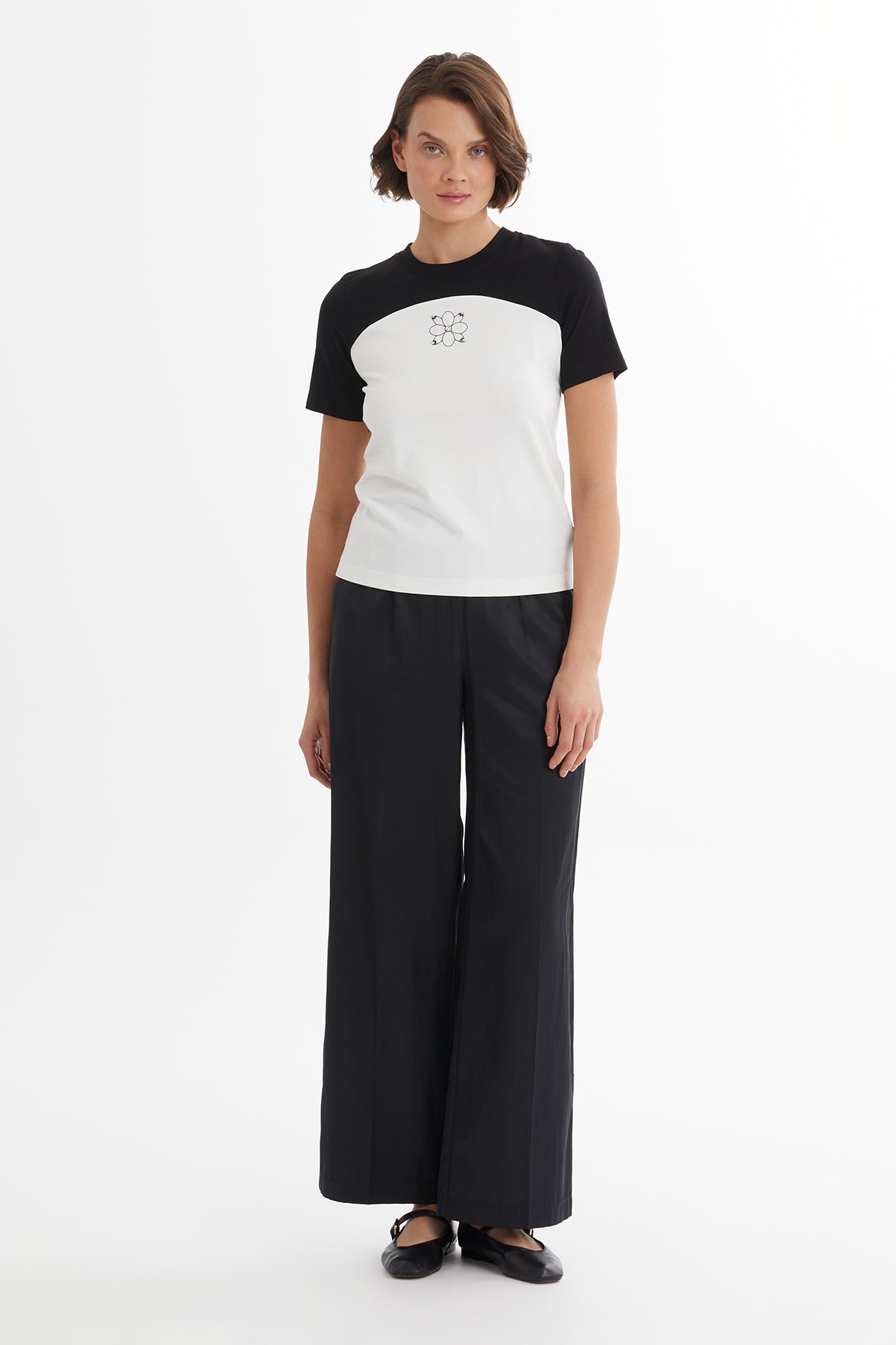 T-Shirt with Embroidery Details
