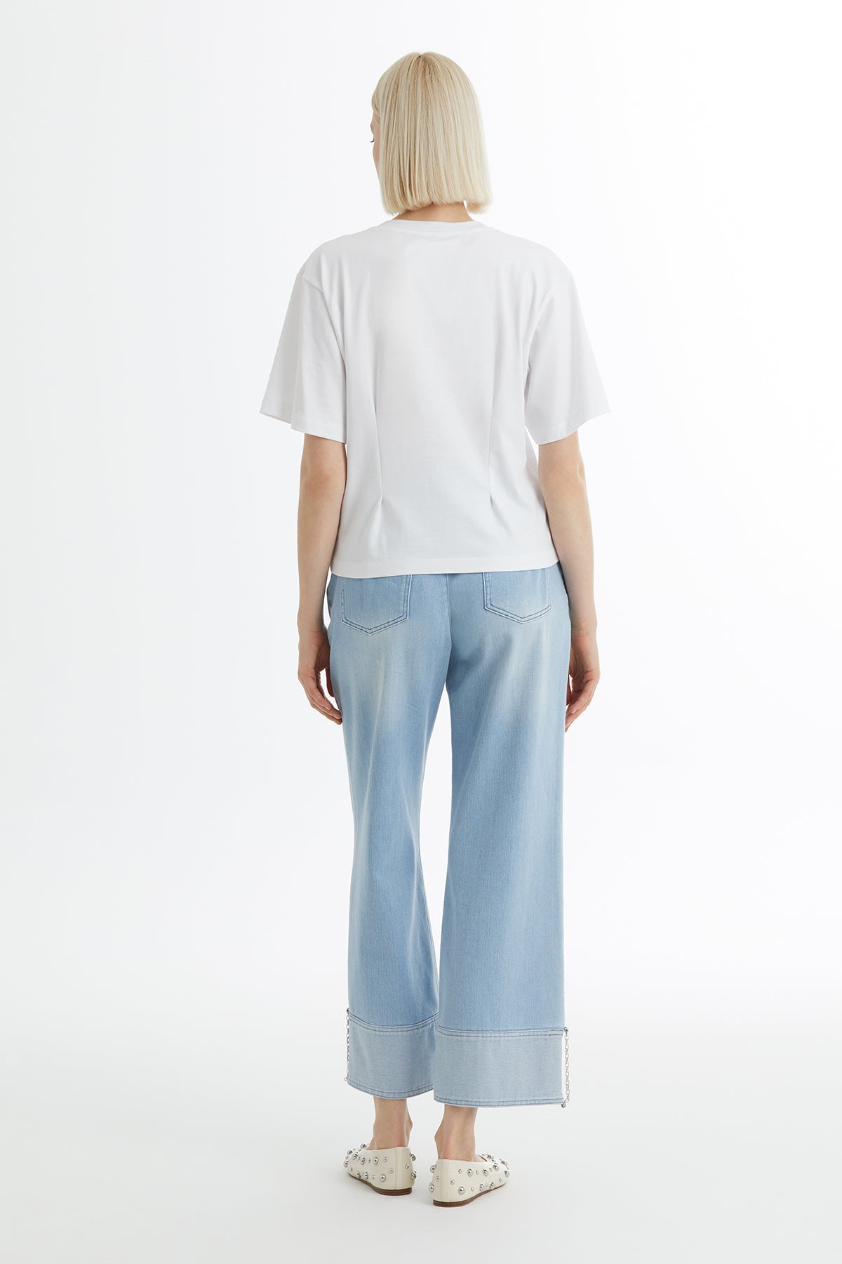 T-Shirt with Print and Embroidery Details