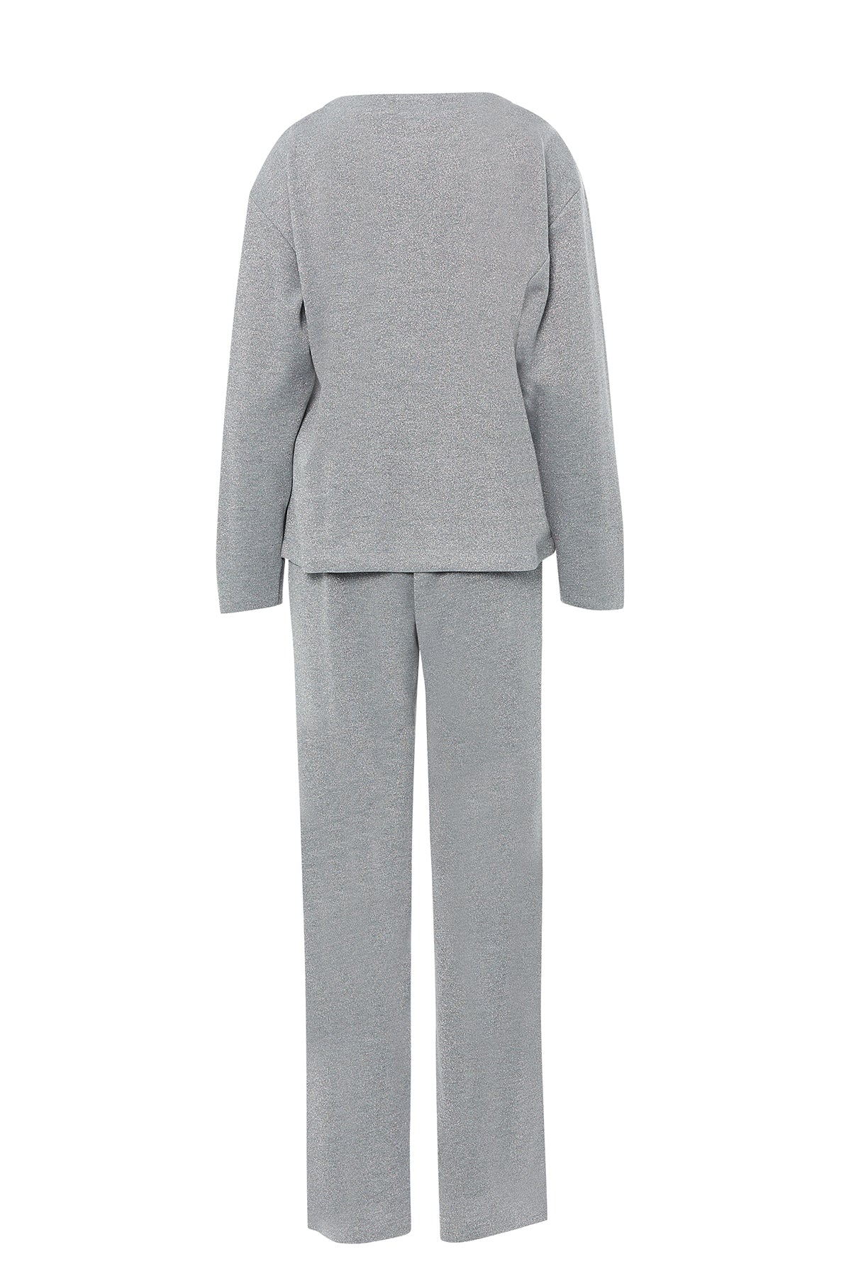 Gray Set with Brooch Detail
