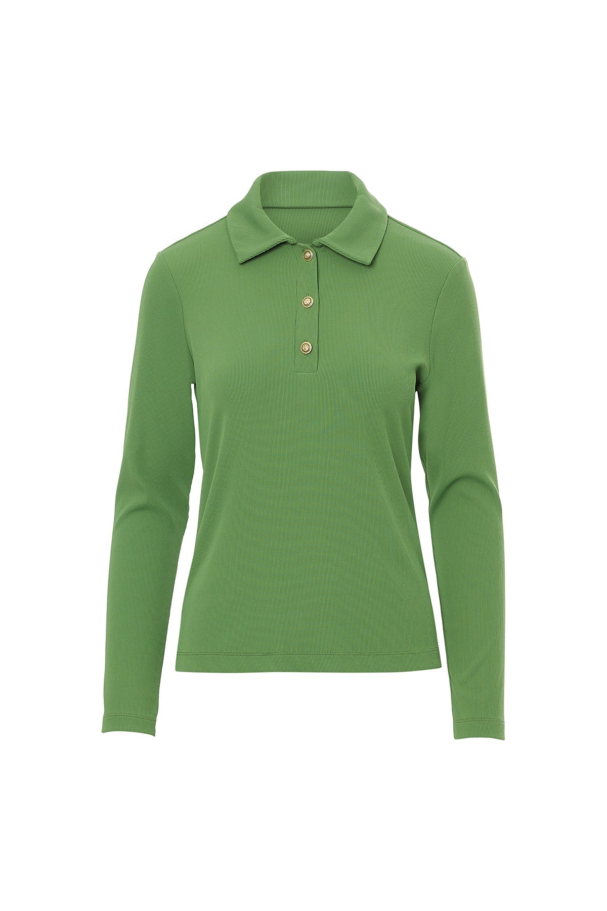 Green Collared Buttoned T-Shirt