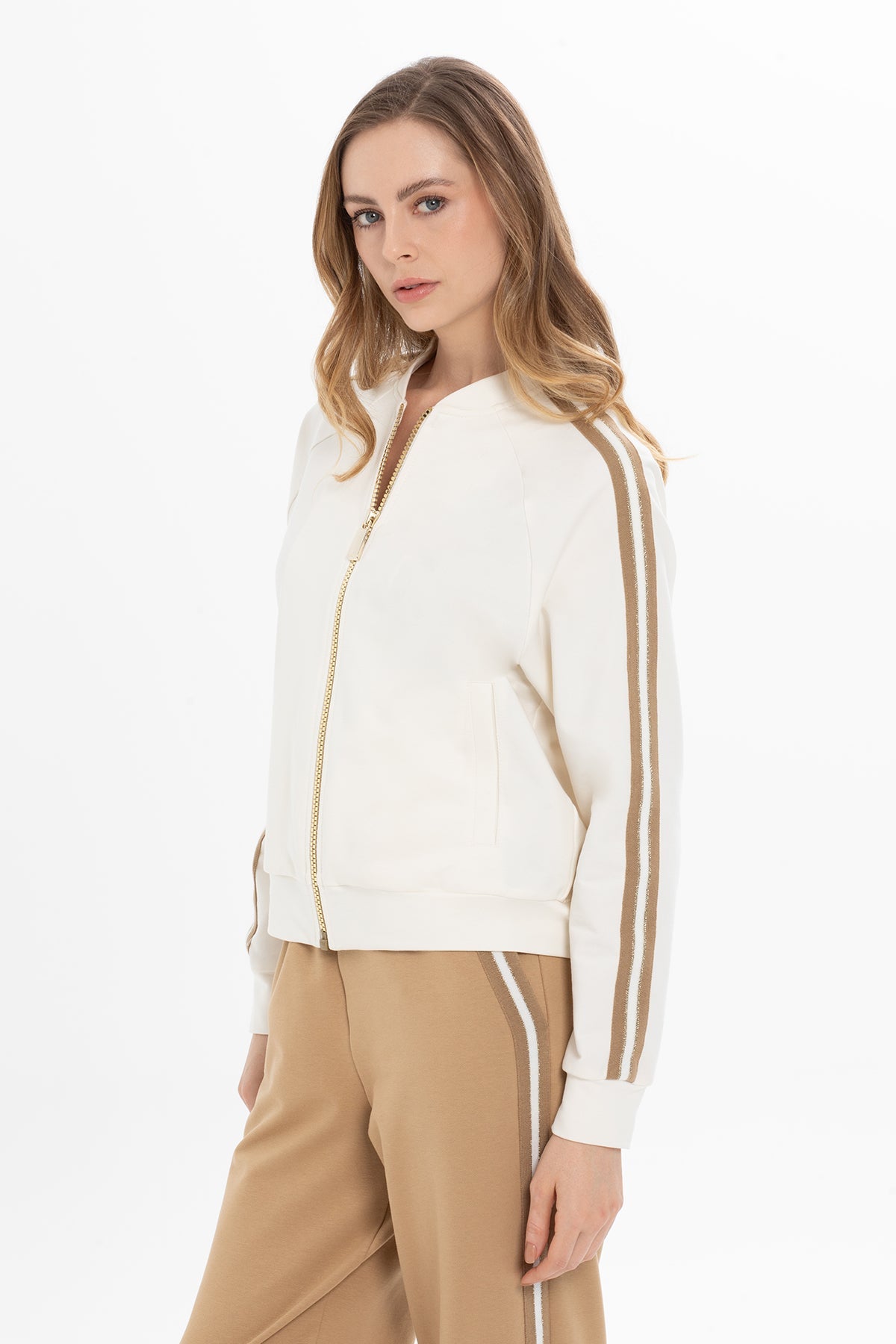 Strap Detail Sleeved  Jacket