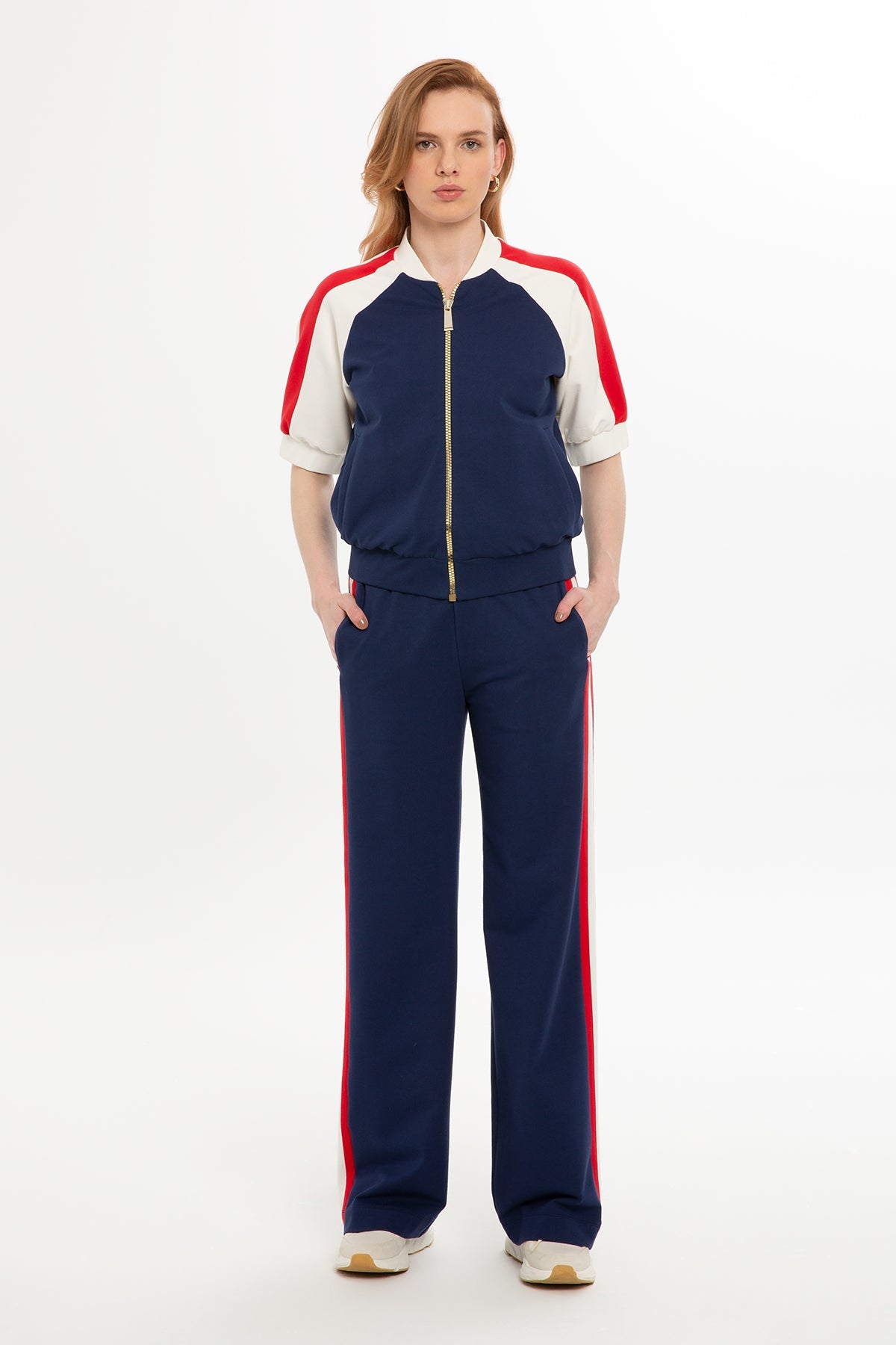 Tracksuit with Stripe Detail  Half Sleeves
