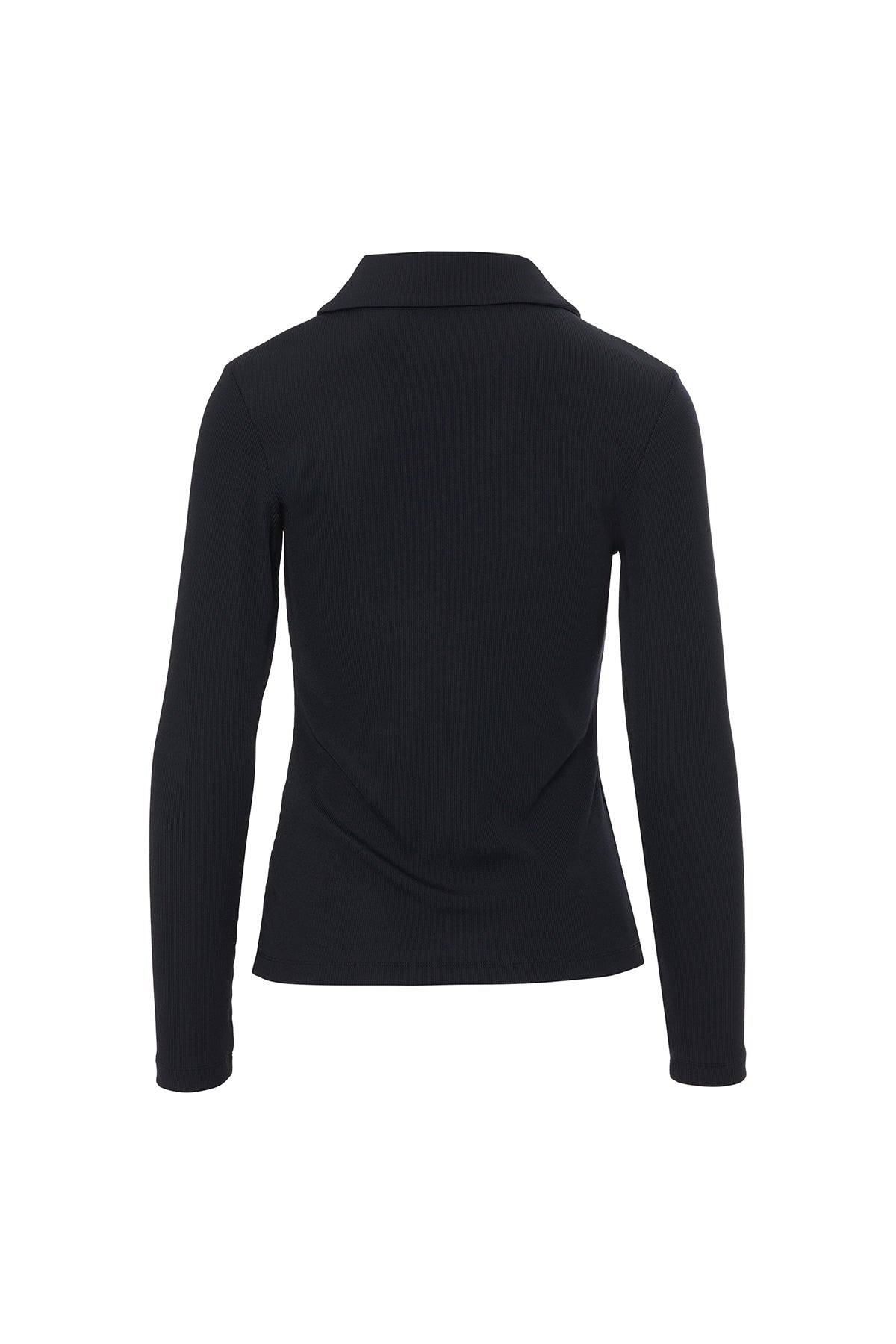 Black Collared Buttoned T-Shirt