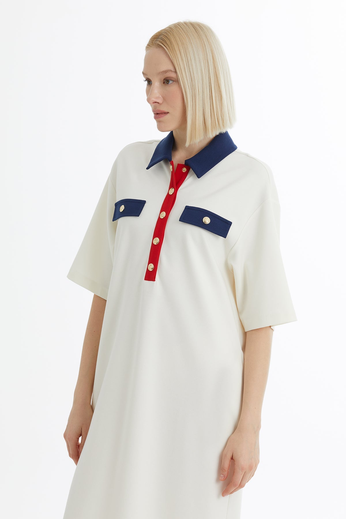 A-Line Dress with Snap Closure